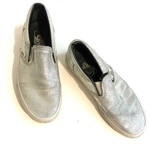 Van's silver glitter sneakers. Size 7.5.